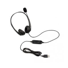   Astrum HS750 Call center USB headphone with flexible noise-isolating microphone and soft leather earcups