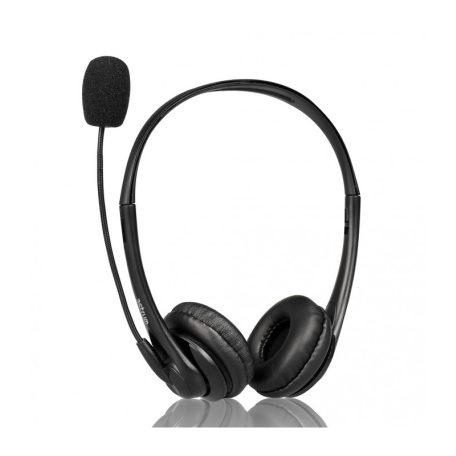 Astrum HS750 Call center USB headphone with flexible noise-isolating microphone and soft leather earcups