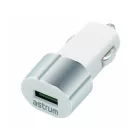 Astrum CC100 fehér - ezüst autós szivar töltő 1.0A 1xUSB A93010-Q 5W