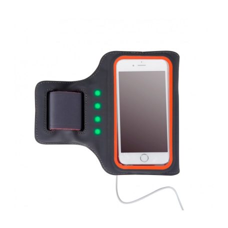 Astrum AB470 narancs vízálló sport telefontartó felkarra, önműködő LED világítással, 4,7"-ig