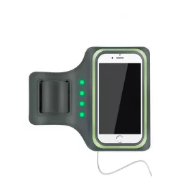   Astrum AB550 zöld vízálló sport telefontartó felkarra, önműködő LED világítással, 5,5"-ig