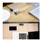 Astrum CO020 5 pólusú öntapadós kábel rendező 2db/csomag