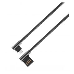   Astrum UM350 1,2M kétoldalas USB - kétoldalas microUSB strapabíró high speed 90˚-os adatkábel fekete