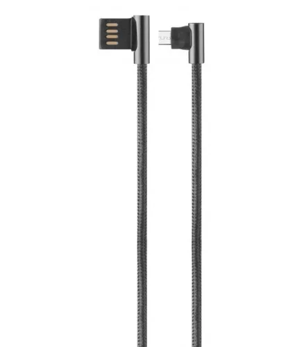 Astrum UM350 1,2M kétoldalas USB - kétoldalas micro USB strapabíró high speed 90?-os adatkábel fekete