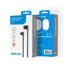 Astrum UT640 USB - Type-C  3.0A 2.0 strapabíró erősített derékszögű adatkábel szürke