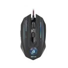 Astrum MG200 6D 4800DPI vezetékes fekete gamer optikai egér, programozható gombokkal, többszínű LED világítással