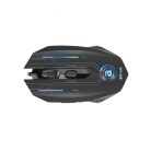 Astrum MG200 6D 4800DPI vezetékes fekete gamer optikai egér, programozható gombokkal, többszínű LED világítással