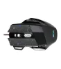 Astrum MG300 7D 4800DPI vezetékes gumírozott fekete gamer optikai egér, programozható gombokkal, többszínű LED világítással