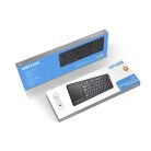 Astrum KW280 Bluetooth 3.0 ultravékony billentyűzet touchpaddal fekete, Android/IOS kompatibilis angol kiosztás