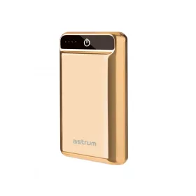   Astrum PB201 HD mini külső akkumulátor 10000mAh 2X USB, 2X smart IC, 2A input, 2,4A output, LI-polymer akkucellákkal arany 12W