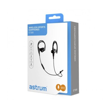 Astrum ET260 univerzális fekete bluetooth 4.0 SPORT sztereo headset mikrofonnal, rezgő funkcióval