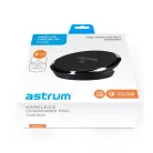 Astrum CW300 univerzális QuickCharge vezeték nélküli QI 3.0 gyorstöltő 5V/2A, 9V/1,8A, 12V/1,5A fekete 18W