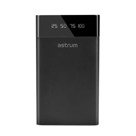 Astrum PB202 külső akkumulátor 10000mAh 2X USB, 2X smart IC, 2A input, 2,1A/1A output fekete 10W