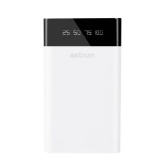   Astrum PB202 külső akkumulátor 10000mAh 2X USB, 2X smart IC, 2A input, 2,1A/1A output fehér 10W