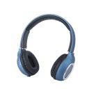 Astrum HT300 sztereó kék bluetooth 4.2 összecsukható fejhallgató beepitett mikrofonnal, bőr fülpárnákkal