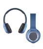 Astrum HT300 sztereó kék bluetooth 4.2 összecsukható fejhallgató beepitett mikrofonnal, bőr fülpárnákkal