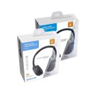 Astrum HT300 sztereó kék bluetooth 4.2 összecsukható fejhallgató beepitett mikrofonnal, bőr fülpárnákkal