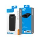 Astrum PB210 gumírozott külső akkumulátor 20000mAh 2X USB, 2X smart IC, 2A input, 2A/2A output fekete 10W