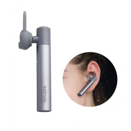 Astrum ET180 szürke BT 4.1 multipoint CSR bluetooth headset töltőkábellel, Android/IOS
