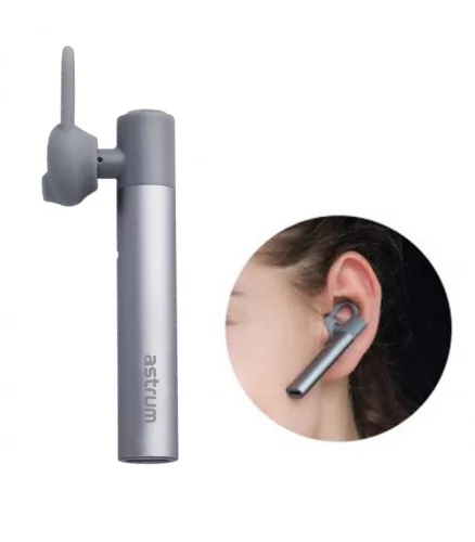 Astrum ET180 szürke BT 4.1 multipoint CSR bluetooth headset töltőkábellel, Android/IOS
