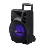 Astrum TM140 "Trolley" hordozható bluetooth hangszóró 15.0", 40W, FM, USB, MicroSD, színes LED világítás, távirányító, mikrofon