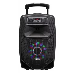   Astrum TM085 "Trolley" hordozható bluetooth hangszóró 8.0", 40W, FM, USB, MicroSD, színes LED világítás, távirányító, mikrofon