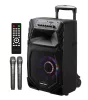 Astrum TM125 "Trolley" hordozható bluetooth hangszóró 12.0", 60W, FM, USB, MicroSD, színes LED világítás, távirányító, 2X mikrofon