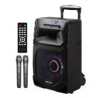 Astrum TM125 "Trolley" hordozható bluetooth hangszóró 12.0", 60W, FM, USB, MicroSD, színes LED világítás, távirányító, 2X mikrofon
