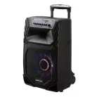 Astrum TM125 "Trolley" hordozható bluetooth hangszóró 12.0", 60W, FM, USB, MicroSD, színes LED világítás, távirányító, 2X mikrofon
