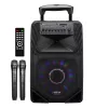 Astrum TM155 "Trolley" hordozható bluetooth hangszóró 15.0", 80W, FM, USB, MicroSD, színes LED világítás, távirányító, 2X mikrofon