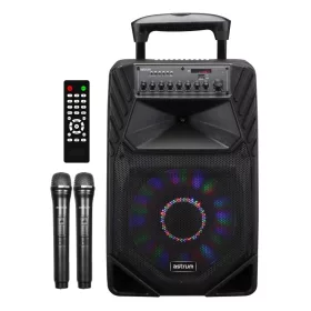   Astrum TM155 "Trolley" hordozható bluetooth hangszóró 15.0", 80W, FM, USB, MicroSD, színes LED világítás, távirányító, 2X mikrofon