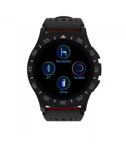 Astrum SW300 okosóra magyar menüvel, IP67, pulzusmérés, hívásértesítő, időjárás, Ios/Android kompatibilis, fekete-piros