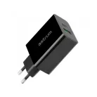Astrum CH450 fekete hálózati töltőfej 1X USB-C 24W, 1X USB QC 3.0 (Quick Charge) 18W