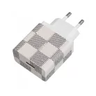 Astrum CH310 QC 3.0 dual color bőrbevonatos hálózati gyorstöltő (Quick Charge) 1xUSB 3,0A 18W