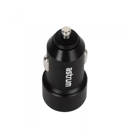 Astrum CC300 prémium fémházas gyorstöltő (Quick Charge 3.0) autós töltő 2X USB, (USB 2.4A 12W + USB QC 3.0 18W)