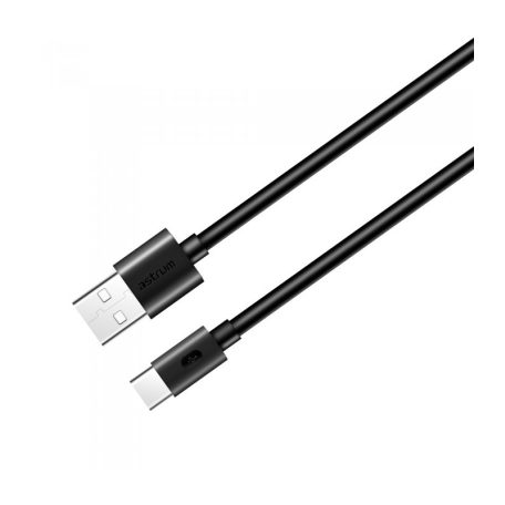 Astrum UT312 1,2m USB - Type-C csomagolt adatkábel, USB 2.0, 2A, fekete
