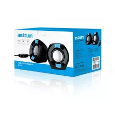   Astrum SU105 fekete-piros 2.0 csatornás 3,5MM multimédia hangszóró USB-s áramellátással, hangerőszabályozóval, prémium hangzással 2 X 3W