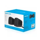 Astrum SU170 fekete 2.0 csatornás 3,5MM multimédia hangszóró USB-s áramellátással, hangerőszabályozóval, prémium hangzással 2 X 3W