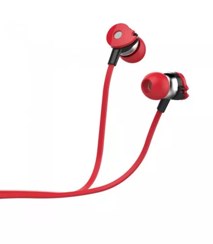 Astrum EB280 univerzális 3,5mm jack piros sztereó headset mikrofonnal, slim kábellel
