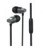 Astrum EB410 univerzális 3,5mm szürke fémházas sztereó headset zajszűrős mikrofonnal, prémium hangzással, slim kábellel