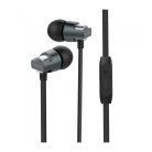 Astrum EB410 universal 3,5mm black, metal stereo headset with noise reduction microphone, premium sound