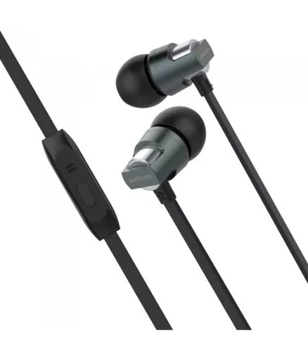 Astrum EB410 univerzális 3,5mm szürke fémházas sztereó headset zajszűrős mikrofonnal, prémium hangzással, slim kábellel