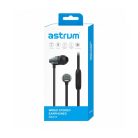 Astrum EB410 universal 3,5mm black, metal stereo headset with noise reduction microphone, premium sound
