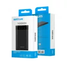 Astrum PB230 fekete Power Bank 10000MAH LED kijelzővel, 2A input, 2,1A/1A outputm Li-Polymer akkucellákkal új verzió 10W