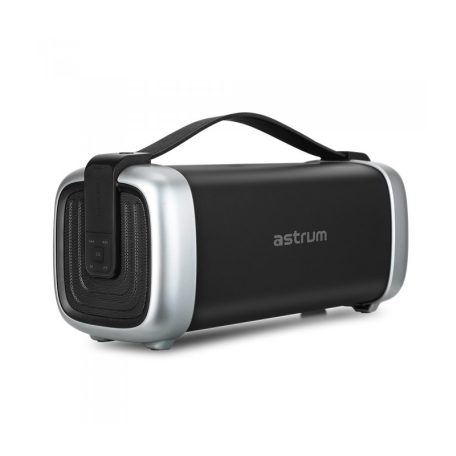 Astrum ST370 fekete hordozható bluetooth hangszóró FM rádióval, micro SD olvasóval, karpánttal, AUX, USB, EQ, 25W