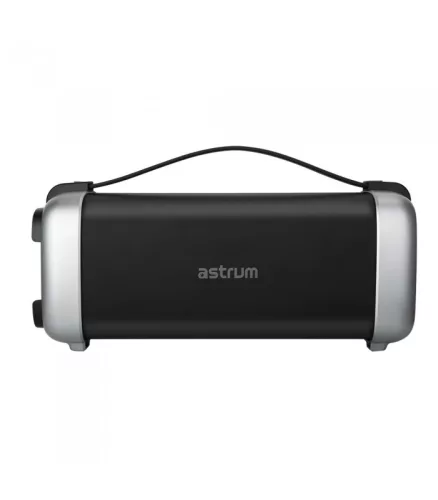 Astrum ST370 fekete hordozható bluetooth hangszóró FM rádióval, micro SD olvasóval, karpánttal, AUX, USB, EQ, 25W