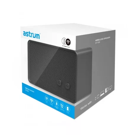Astrum ST180 fekete hordozható bluetooth hangszóró, mikrofon, FM rádió, micro SD olvasó, 3W