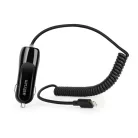 Astrum CC390 iPhone/iPad lightning 8 pin MFI engedélyes autós töltő spirál kábellel 2,4A fekete 12W