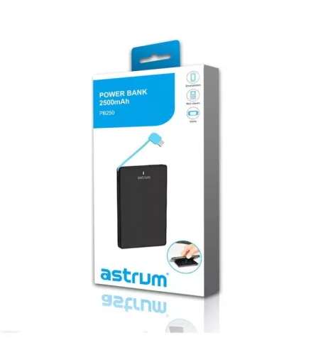 Astrum PB410 fekete ultravékony power bank 4000mAh 1USB 1A 5W