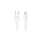 Astrum AC312 fehér Lightning (8Pin) - Type-C gyorstöltő adatkábel 20W 3A, MFI engedéllyel, 1M